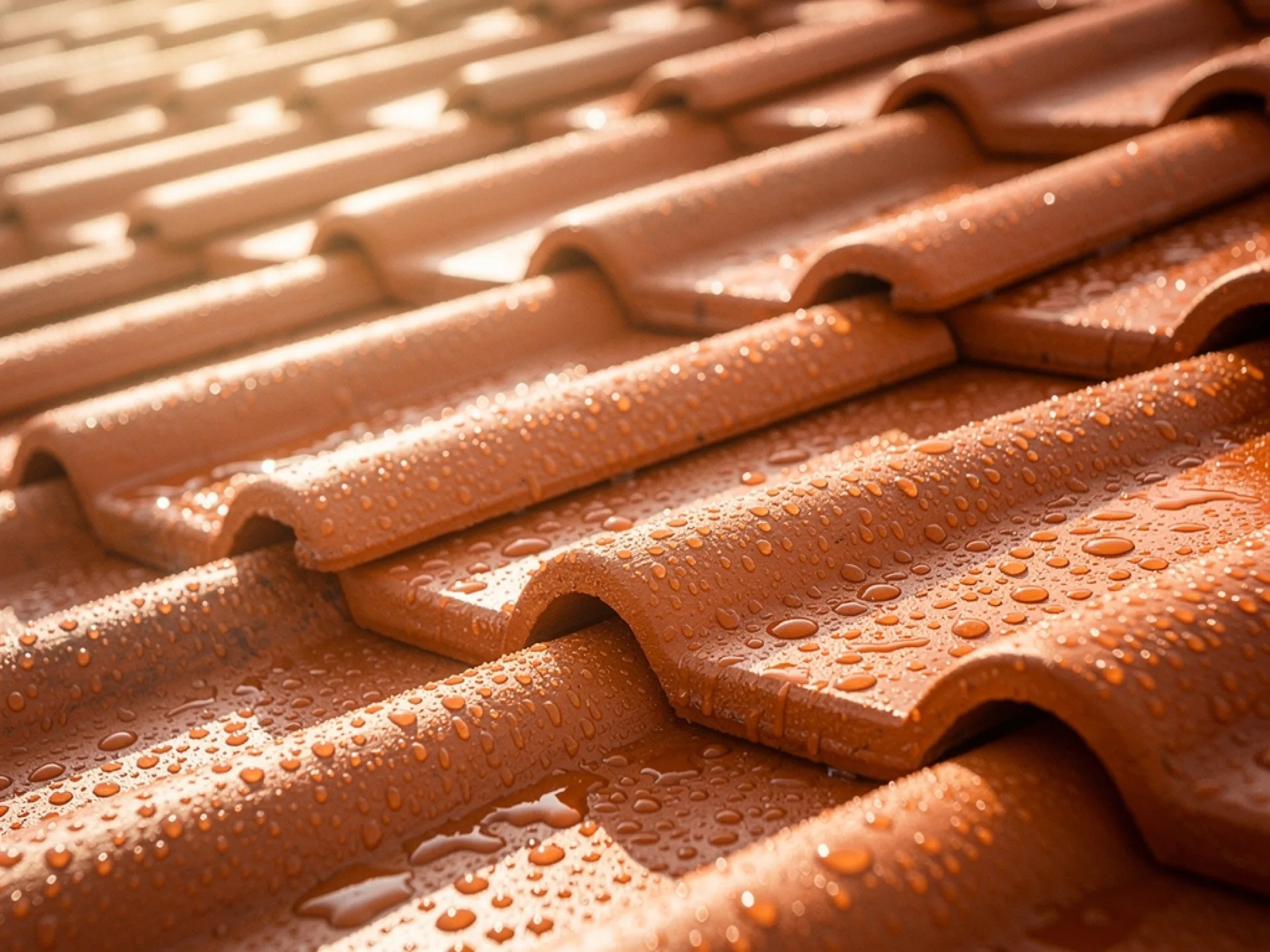 Même toiture tuile canal propre après démoussage et traitement hydrofuge